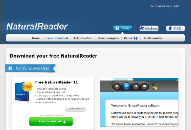 natural voice reader for the mac